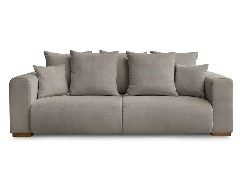 3er Sofa BOBOCHIC SIDONIE Cord-Stoff taupe