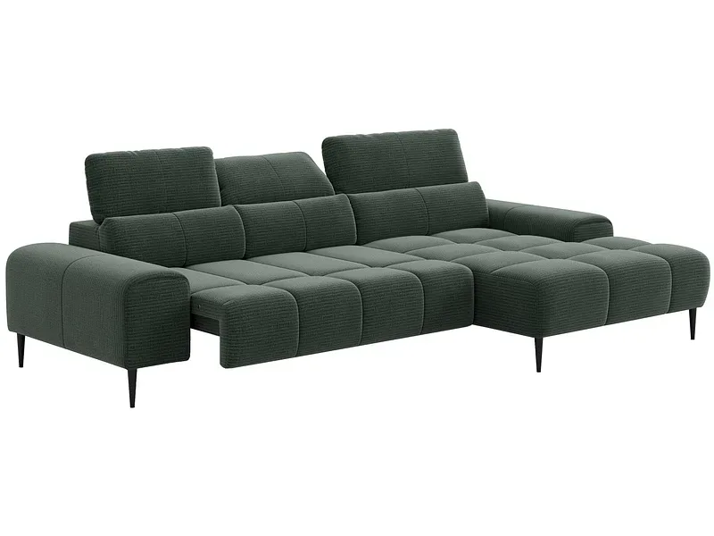 Ecksofa SWISS HOME STYLE THEO Stoff dunkelgrün