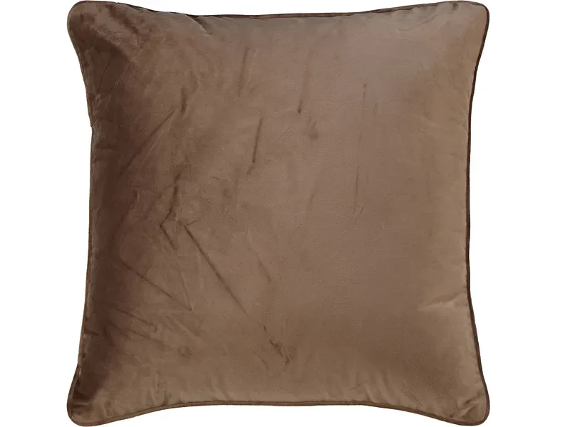 Kissenbezug VELVET 50x50cm taupe unifarben
