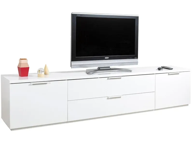 Lowboard In Anthrazit/weiss Anthrazit, Weiss Hochglanz 