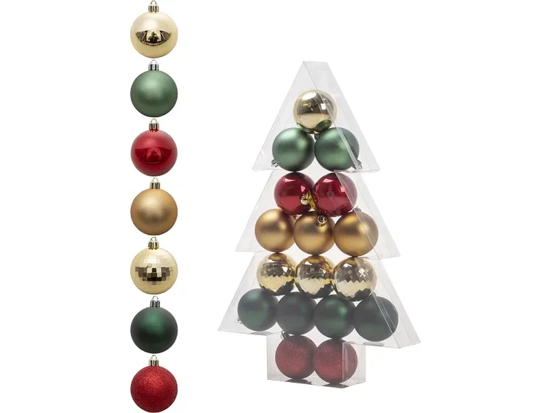 Set 17 Weihnachtskugeln SAPINELLE goldfarben