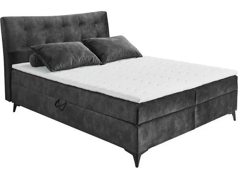 Boxspringbett MELROSE kaffeefarben 160x200cm flexibel