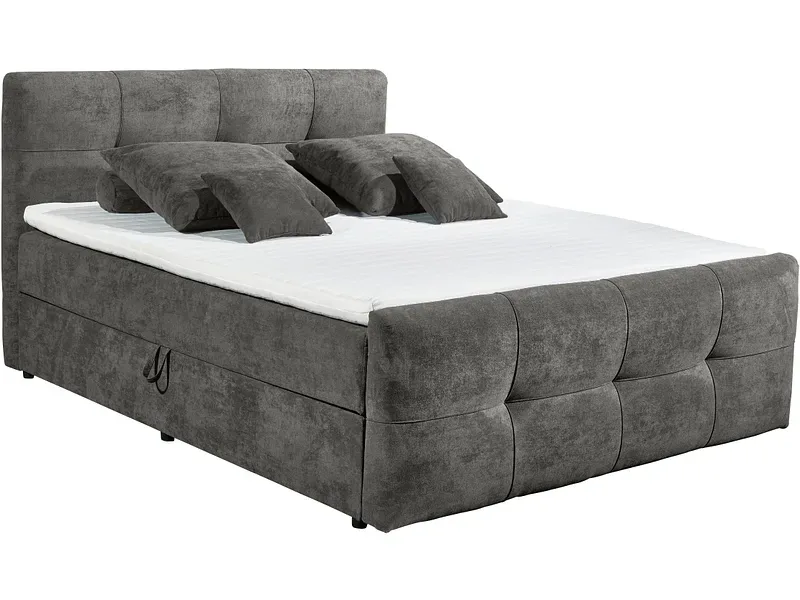 Boxspringbett OTTAWA braun 160x200cm halbfest