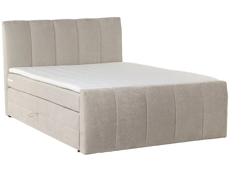 Boxspringbett CAPRI beige 180x200cm halbfest