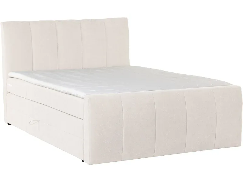 Boxspringbett CAPRI cremeweiss 180x200cm halbfest