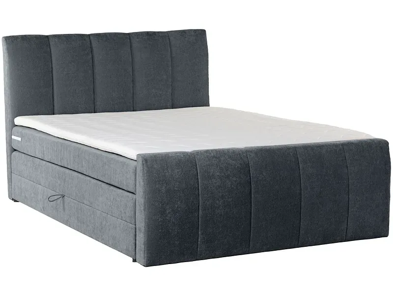 Boxspringbett CAPRI blau 180x200cm halbfest