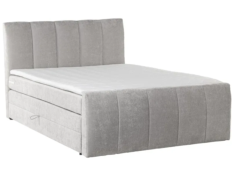 Boxspringbett CAPRI silber 180x200cm halbfest