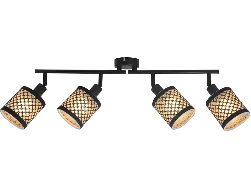 4 Spots DIEGO 9cm 25W schwarz