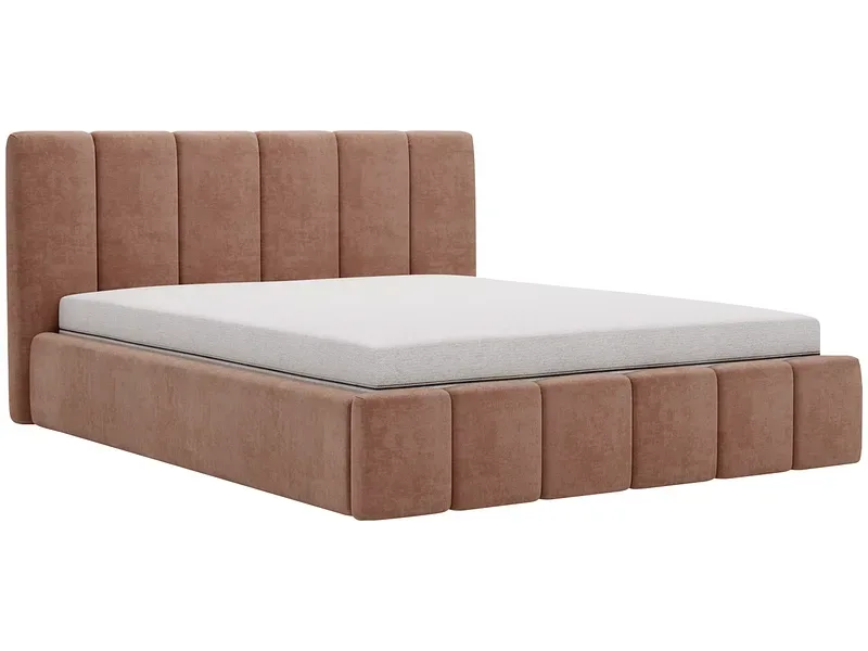 Bett CHIARA 140x200cm samt rosa