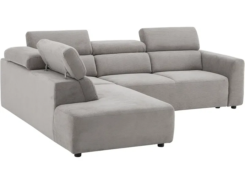 Ecksofa TORONTO Stoff grau