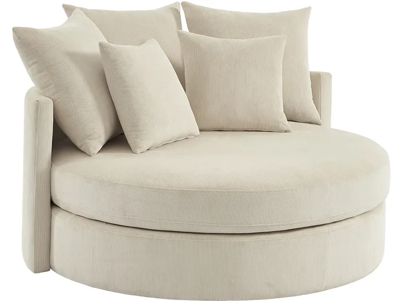 Sessel SUSIE Cord-Stoff beige