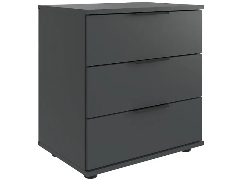 Nachttisch MIDNIGHT 3 Schubladen 52x38x58cm grafit dekor