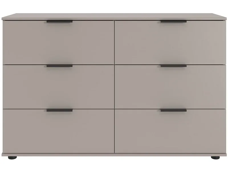 Kommode MIDNIGHT 6 Schubladen 41x130x83cm beige dekor