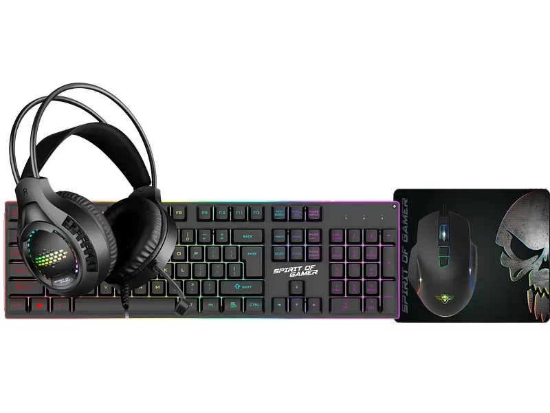 SPIRIT OF GAMER Tastatur und Maus-Set SOG-PACK-MKH100CH drahtlos / verdrahtet