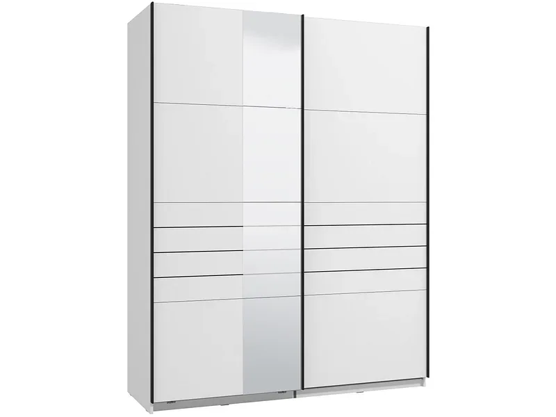 Schwebetürenschrank JASPER weiss 2 Türen