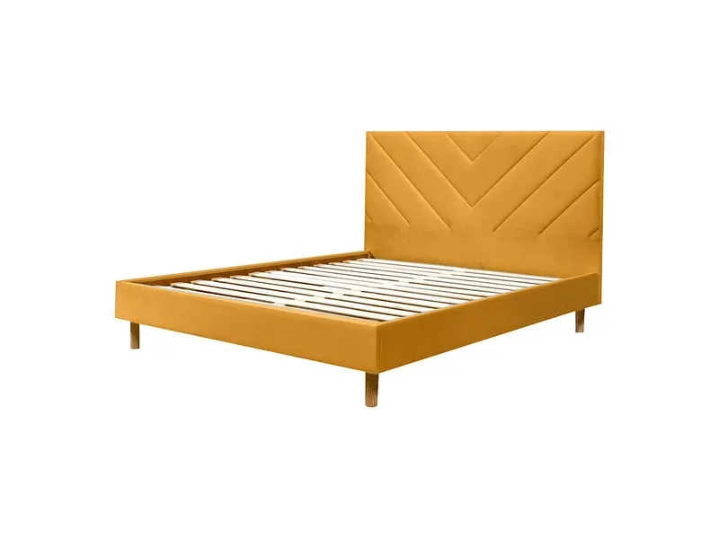 Bett BOBOCHIC ROMANE 180x200cm samt gelb