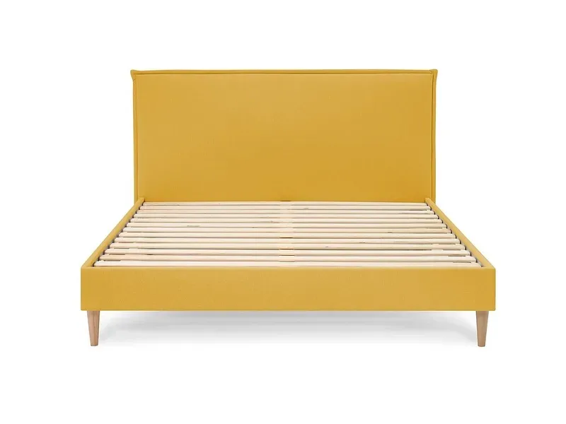 Bett BOBOCHIC SARY 160x200cm stoff gelb