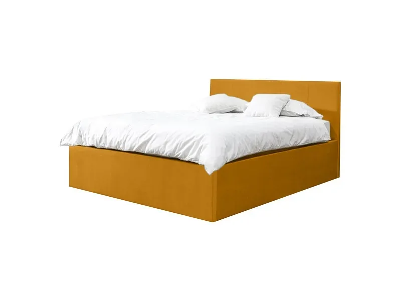 Kastenbett BOBOCHIC VIVARA 160x200cm stoff gelb