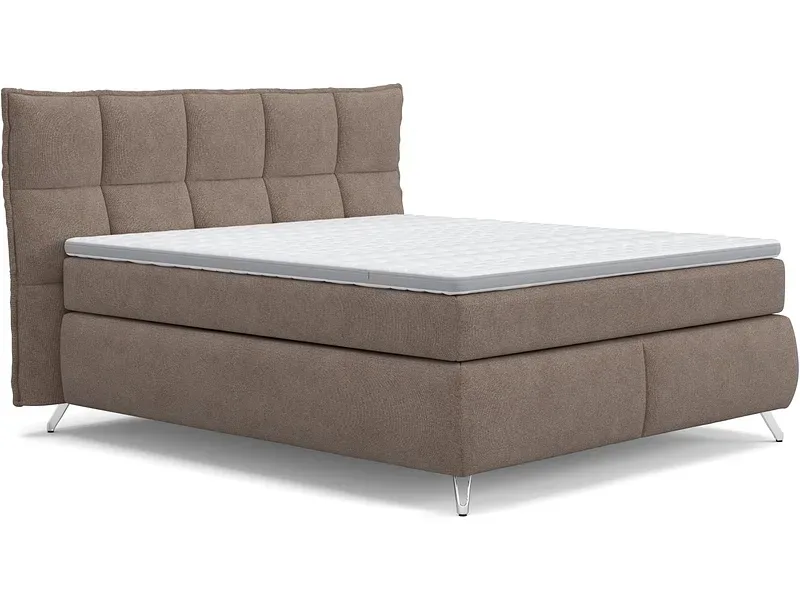 Boxspringbett SWISS HOME STYLE AGATA sand 180x200cm fest