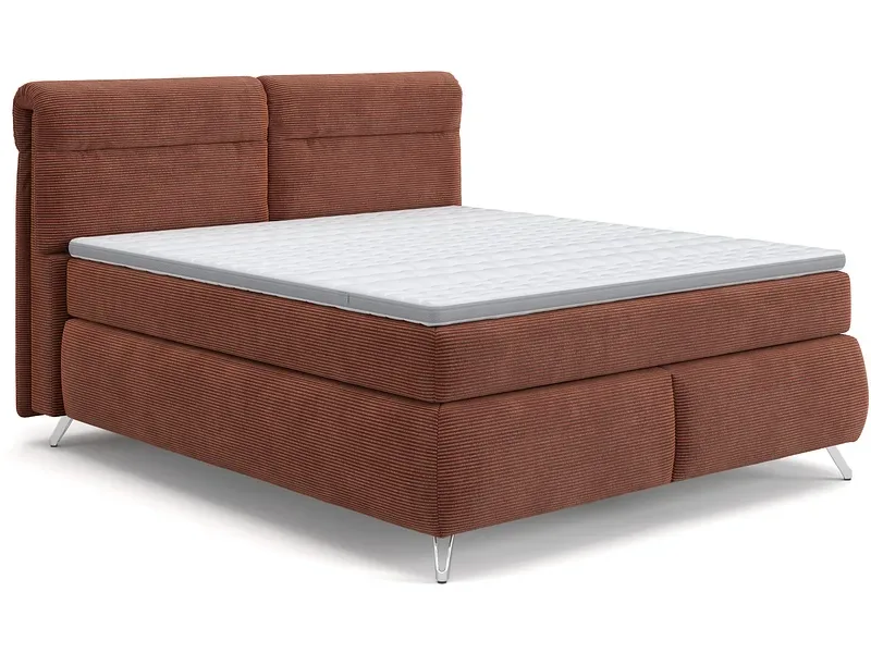 Boxspringbett SWISS HOME STYLE AMBER terrakotta 180x200cm flexibel / halbfest