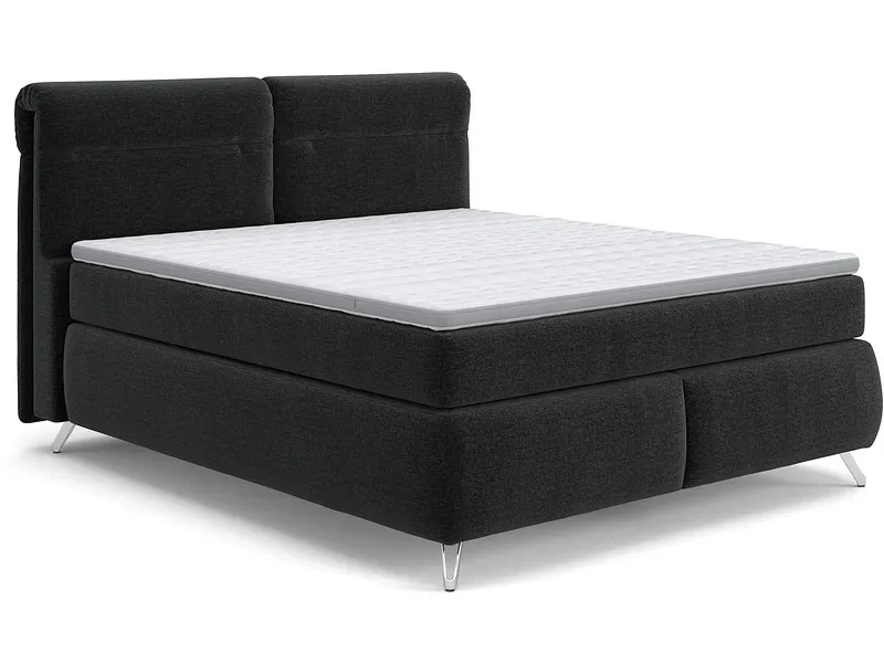 Boxspringbett SWISS HOME STYLE AMBER schwarz 180x200cm fest