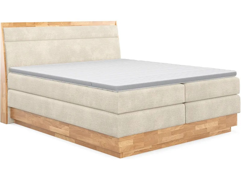 Boxspringbett SWISS HOME STYLE ONYX beige 180x200cm flexibel / fest