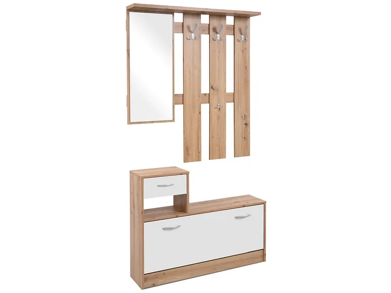 Garderobe LUMI 100x25x180cm artisan eiche