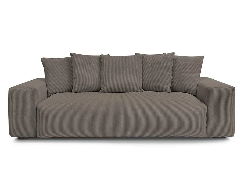 3er Sofa BOBOCHIC VOLTAIRE Cord-Stoff taupe