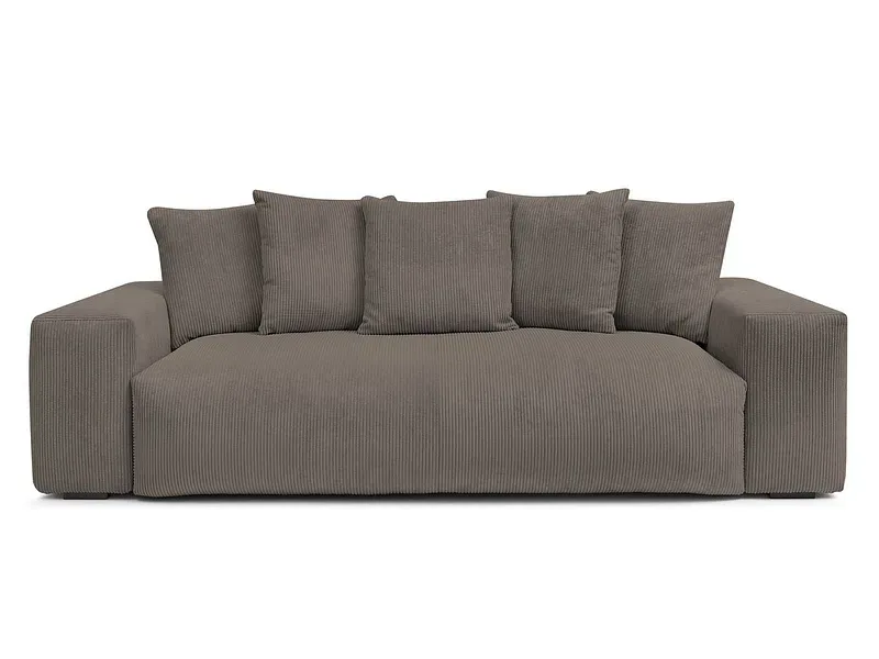 3er Sofa BOBOCHIC VOLTAIRE Cord-Stoff taupe