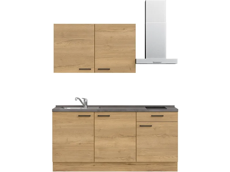Komplette Küche MODUSET STRUCTURA CLASSIC Sierra Eiche 60x180cm