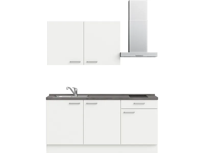 Komplette Küche MODUSET TOUCH CLASSIC Alpinweiß 60x180cm