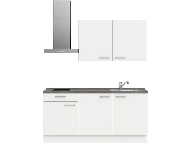 Komplette Küche MODUSET TOUCH CLASSIC Alpinweiß 60x180cm