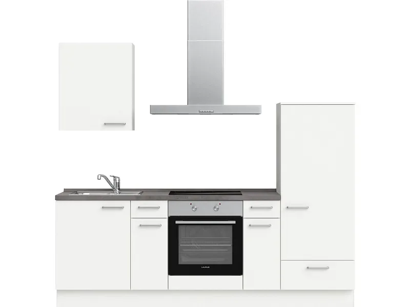 Komplette Küche MODUSET TOUCH CLASSIC Alpinweiß 60x240cm