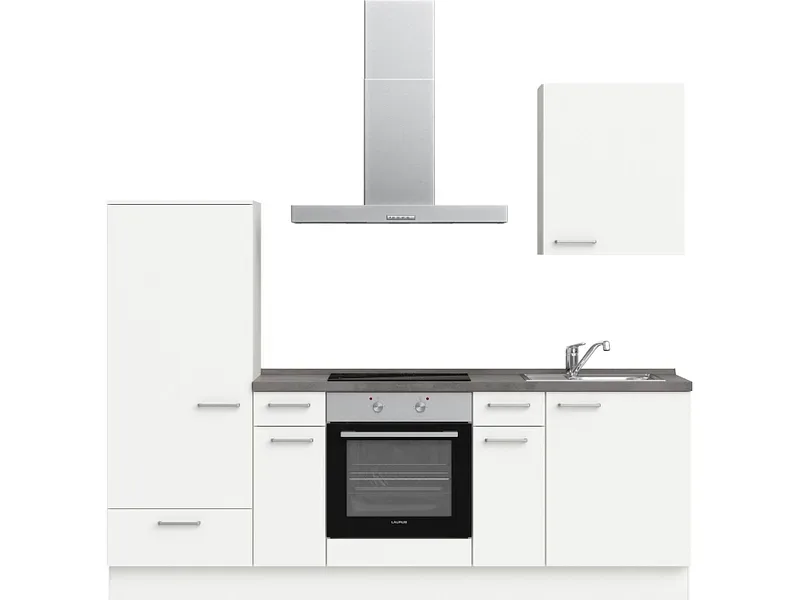 Komplette Küche MODUSET TOUCH CLASSIC Alpinweiß 60x240cm