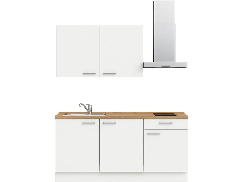 Komplette Küche MODUSET TOUCH CLASSIC Alpinweiß 60x180cm