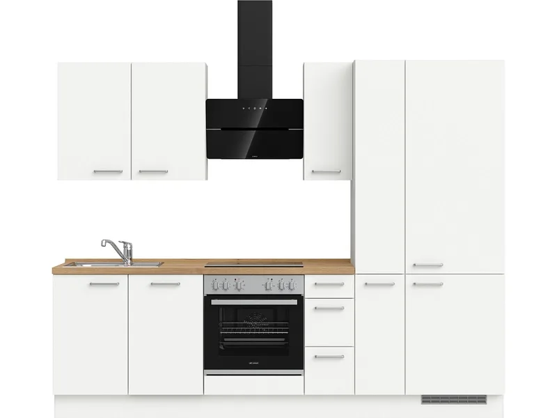 Komplette Küche MODUSET TOUCH PREMIUM Alpinweiß 60x270cm