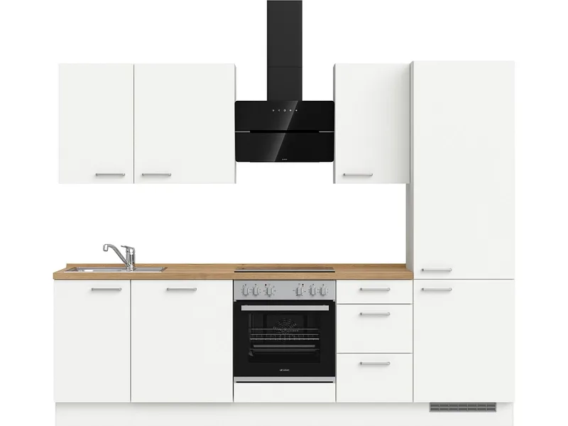 Komplette Küche MODUSET TOUCH PREMIUM Alpinweiß 60x270cm