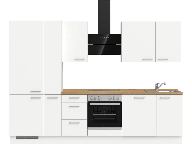Komplette Küche MODUSET TOUCH PREMIUM Alpinweiß 60x300cm