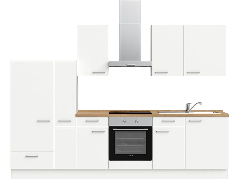 Komplette Küche MODUSET TOUCH CLASSIC Alpinweiß 60x300cm