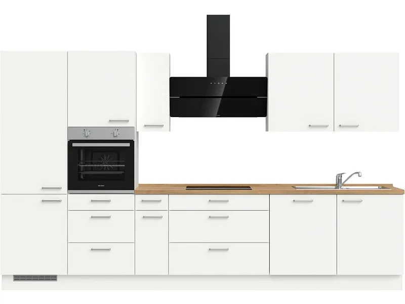 Komplette Küche MODUSET TOUCH PREMIUM Alpinweiß 60x360cm