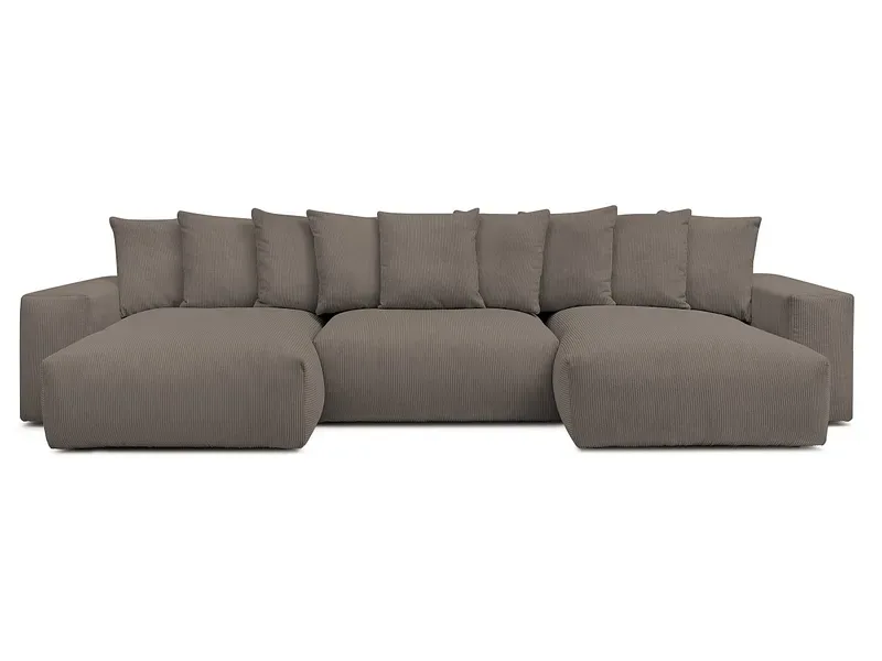 Wohnlandschaft BOBOCHIC VOLTAIRE Cord-Stoff taupe