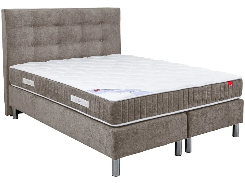 Boxspringbett EPEDA COURCHEVEL taupe 180x200cm fest