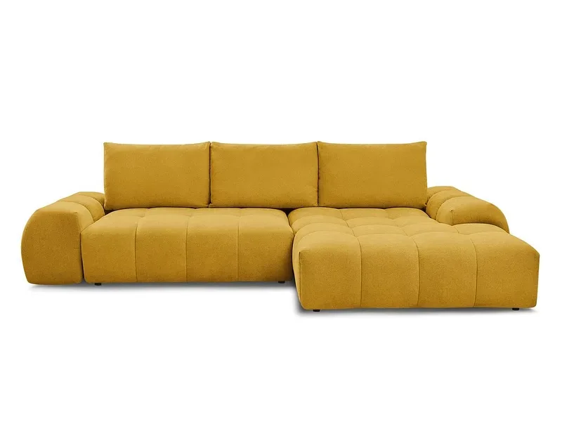 Ecksofa BOBOCHIC EVEREST Stoff mit Textur gelb