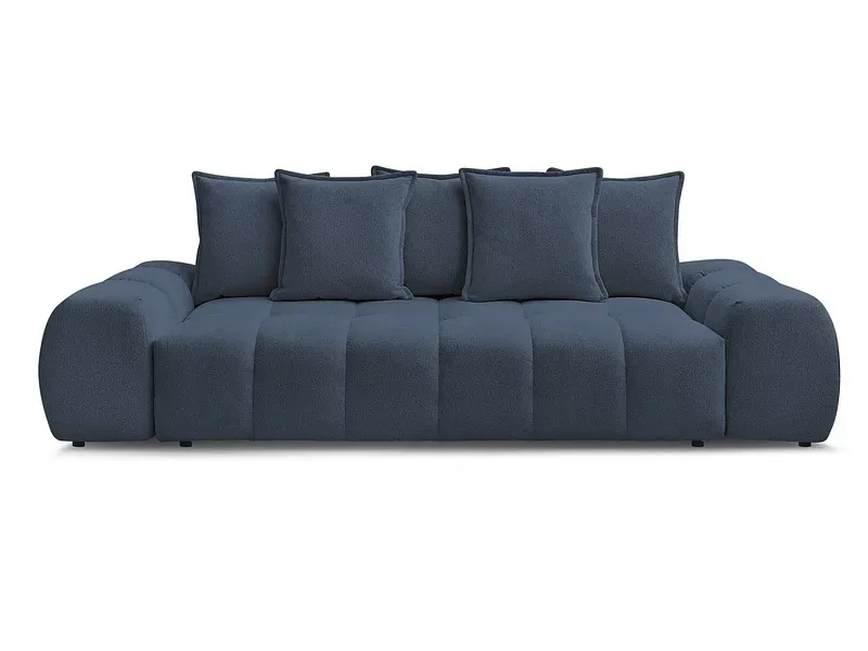 3er Sofa BOBOCHIC EVEREST Stoff chiniert dunkelblau