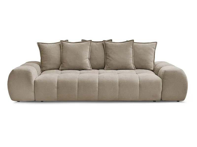 3er Sofa BOBOCHIC EVEREST Stoff mit Textur taupe