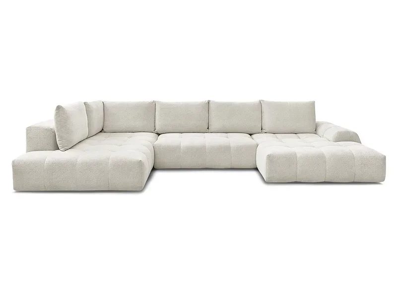 Wohnlandschaft BOBOCHIC EVEREST Stoff chiniert weiss