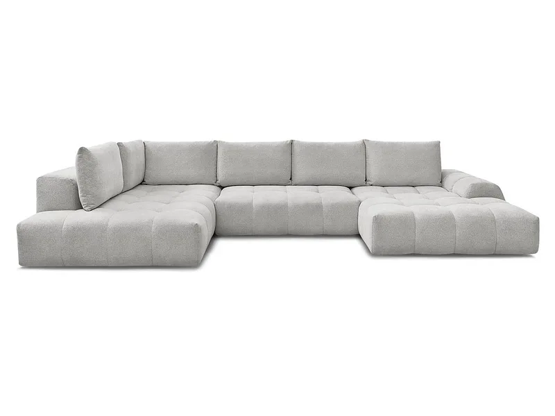 Wohnlandschaft BOBOCHIC EVEREST Stoff chiniert hellgrau