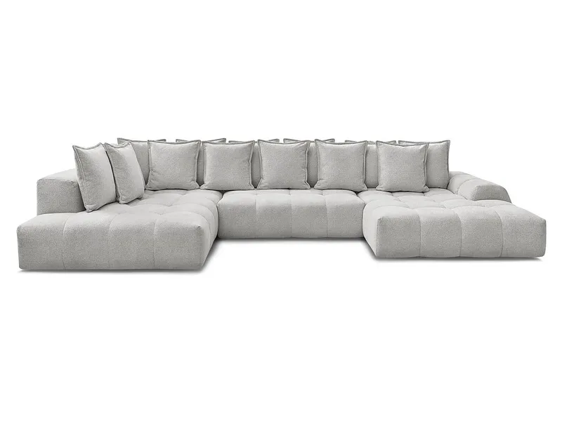 Wohnlandschaft BOBOCHIC EVEREST Stoff chiniert hellgrau