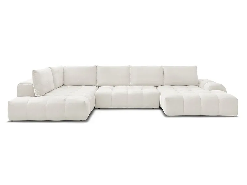 Wohnlandschaft BOBOCHIC EVEREST Stoff mit Textur weiss