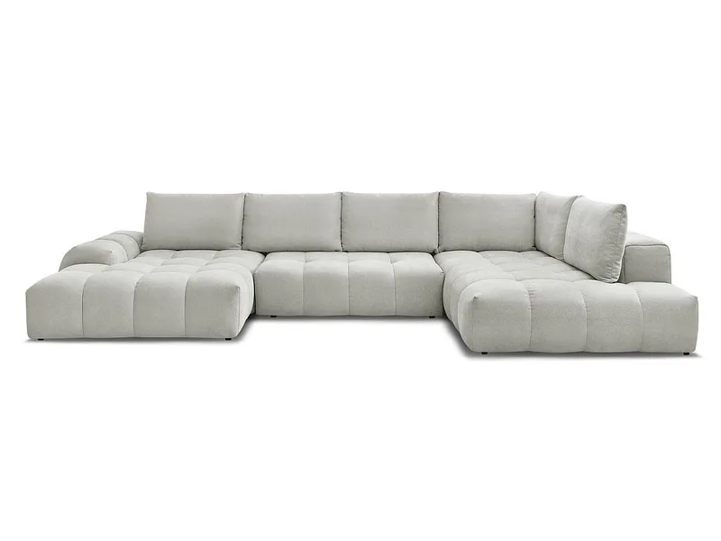 Wohnlandschaft BOBOCHIC EVEREST Stoff mit Textur hellgrau